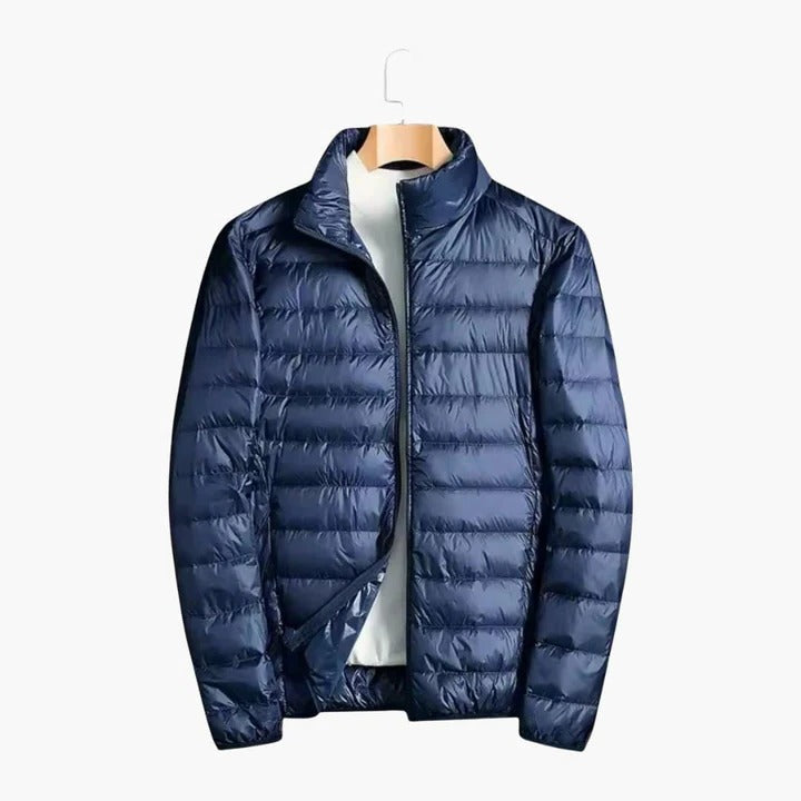 Wavlynn men's ultra-light black puffer jacket water-repellent slim urban fit