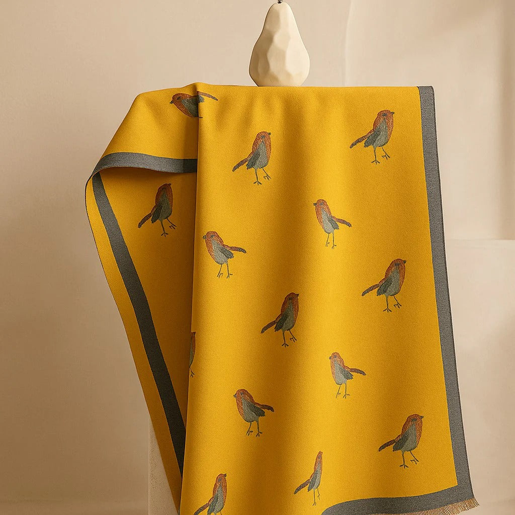 Aurenfold bold-colored cashmere blend shawl with draped sculptural silhouette for effortless sophistication