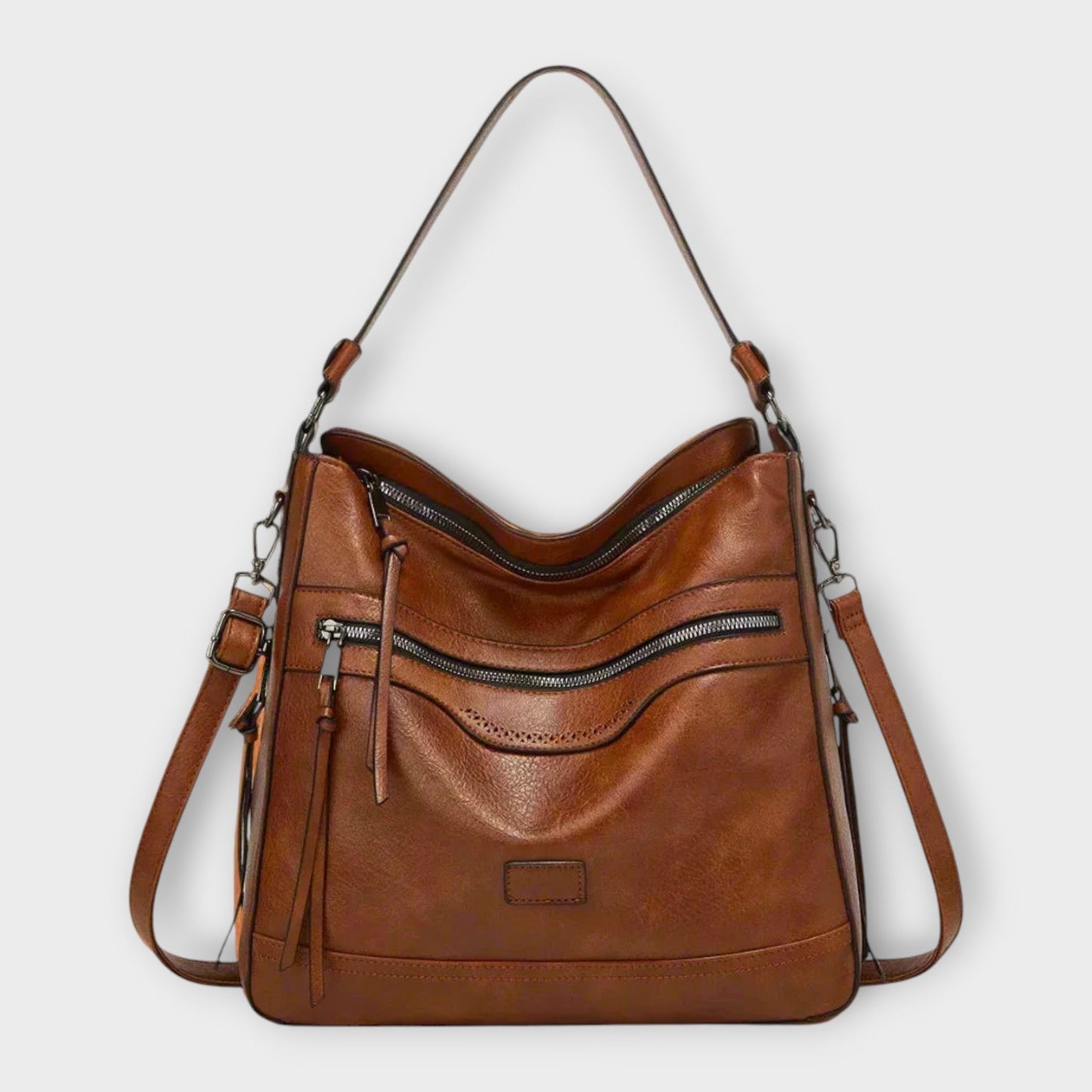 Svanhild structured shoulder bag in elegant design with spacious compartment and refined modern lines