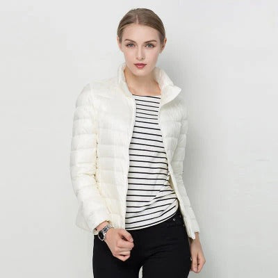 Wavlynn women's ultralight down jacket slim silhouette lightweight insulation for travel and everyday wear