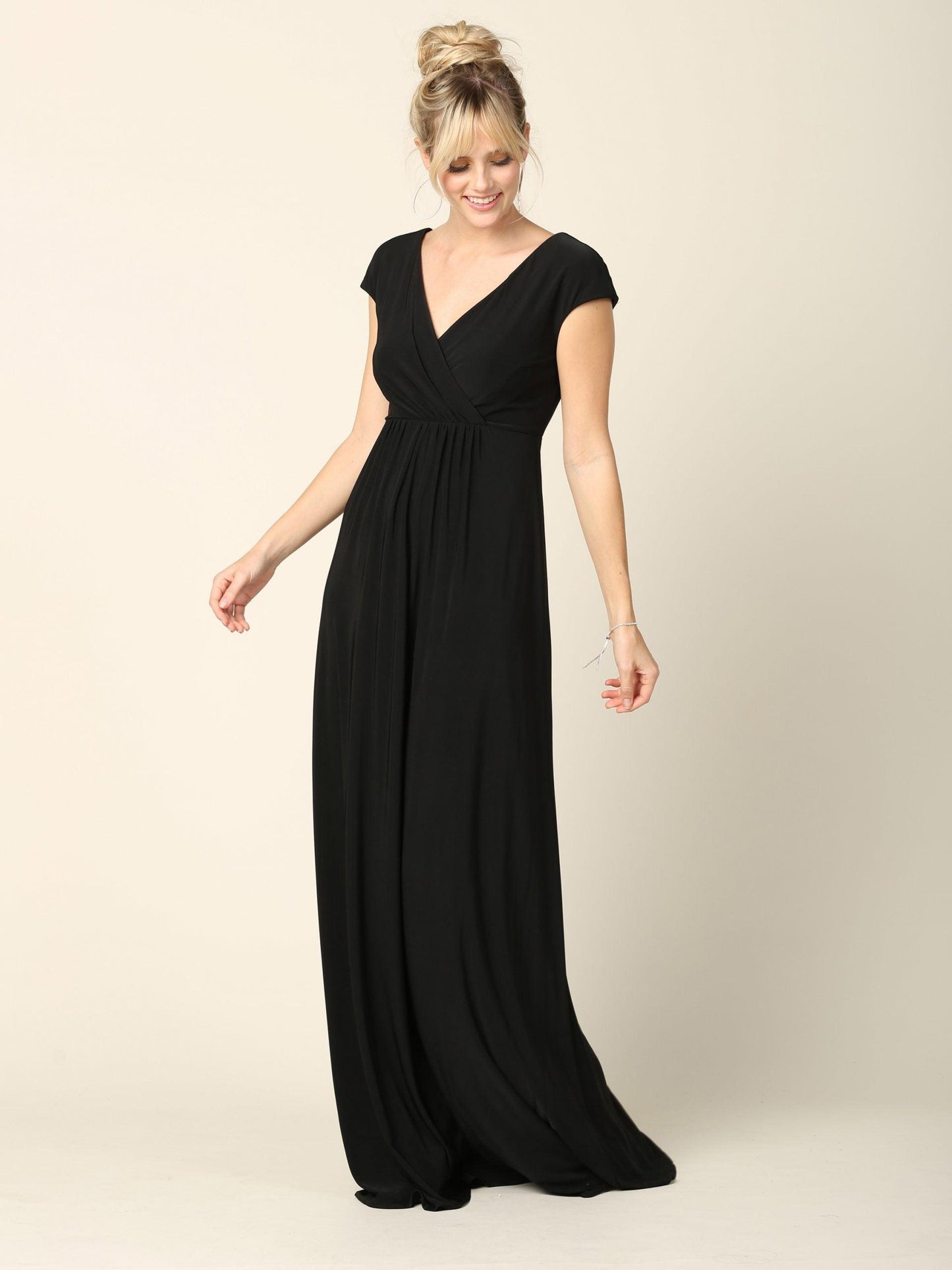 Mother of the Bride V Neck Long Formal Dress Sale - Wavlynn