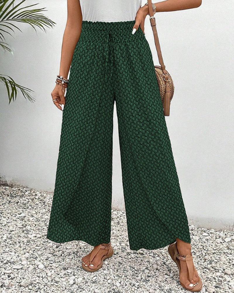 Carolyn wide-leg trousers high waist flowy full-length cut for warm-weather effortless style