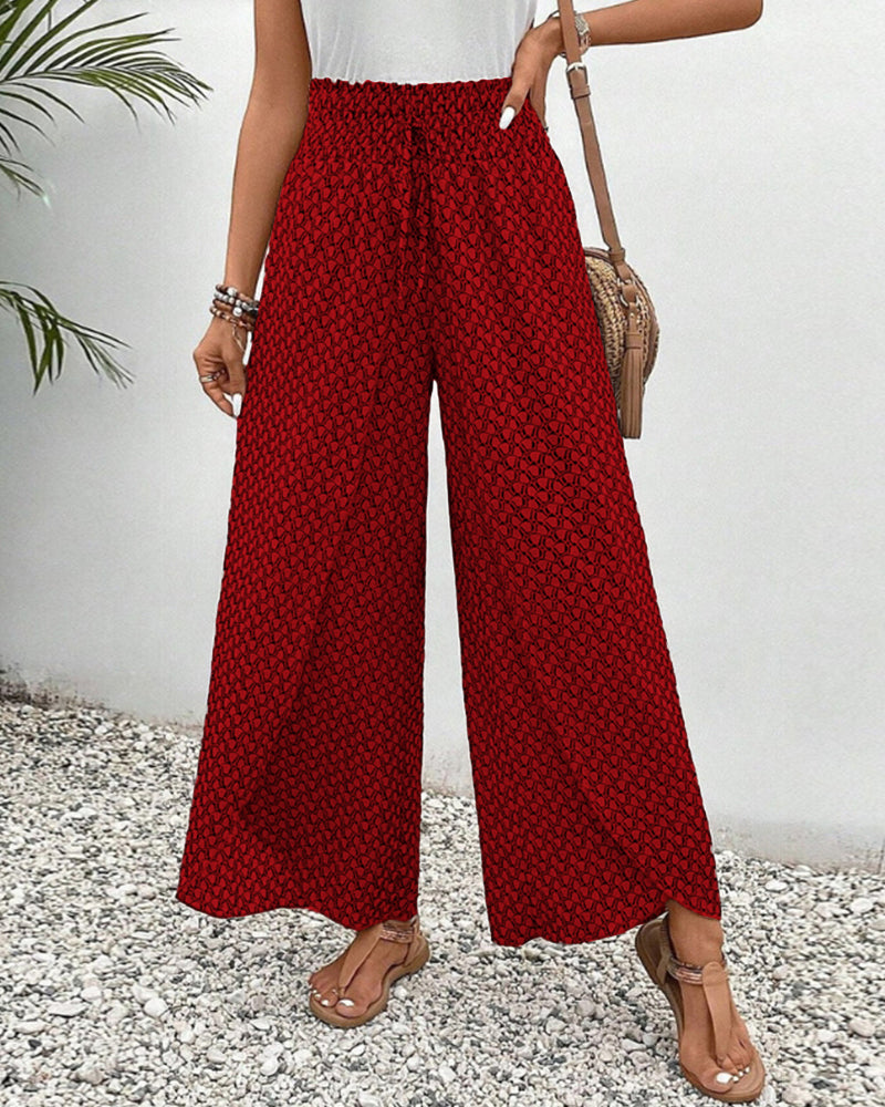 Carolyn wide-leg trousers high-waisted flowy full-length cut for warm-weather polished style