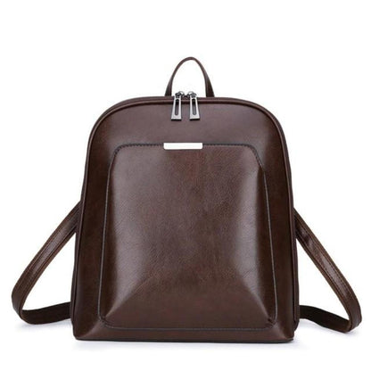 Wavlynn Amanda vegan leather women's backpack sleek black design with adjustable straps spacious interior