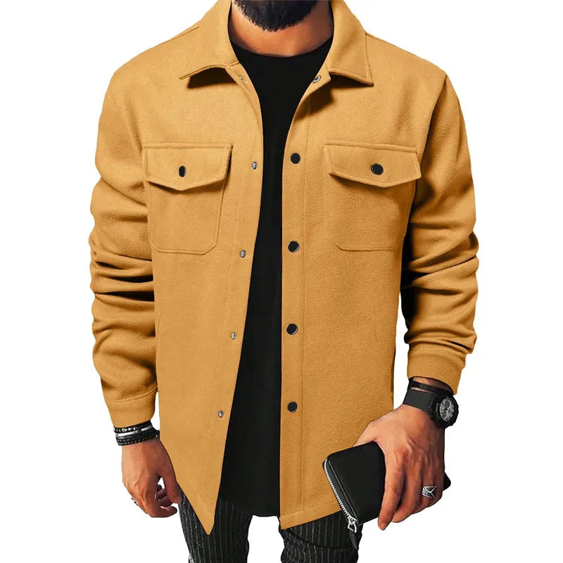 Men's lightweight spring jacket relaxed fit soft breathable fabric all-season versatile layer