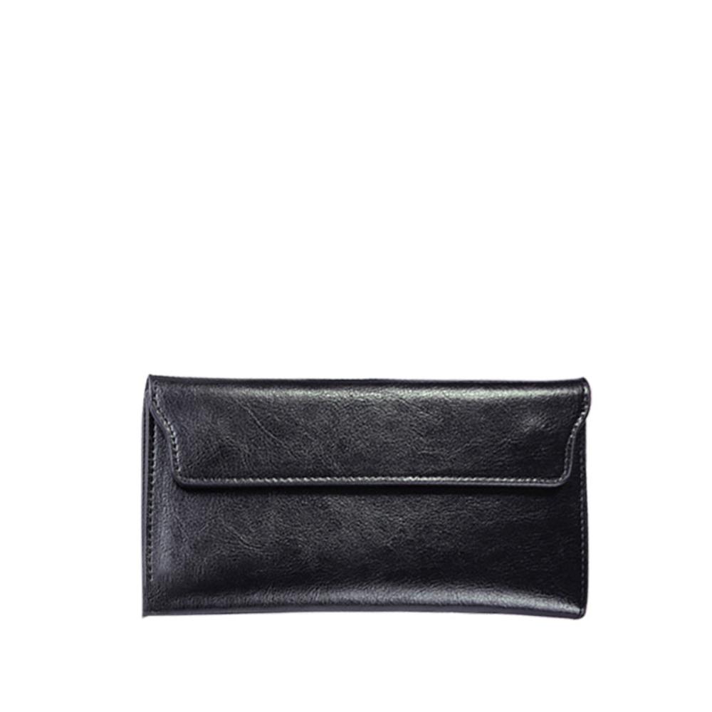 Wavlynn Jane Leather Fold Wallet - Slim Secure Storage in Timeless Genuine Leather