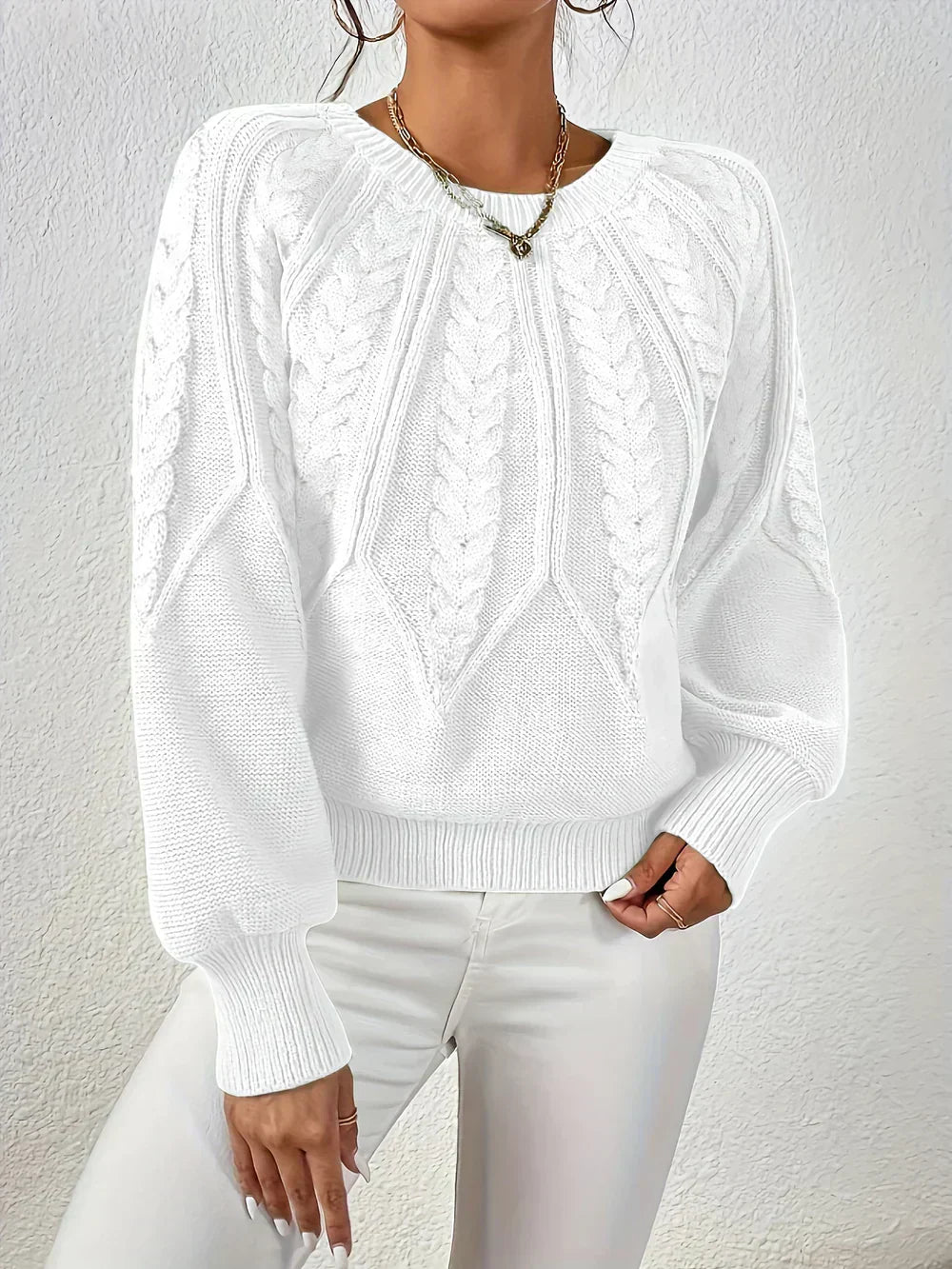 Willow modern cable-knit sweater relaxed fit cozy elegant versatile wardrobe essential