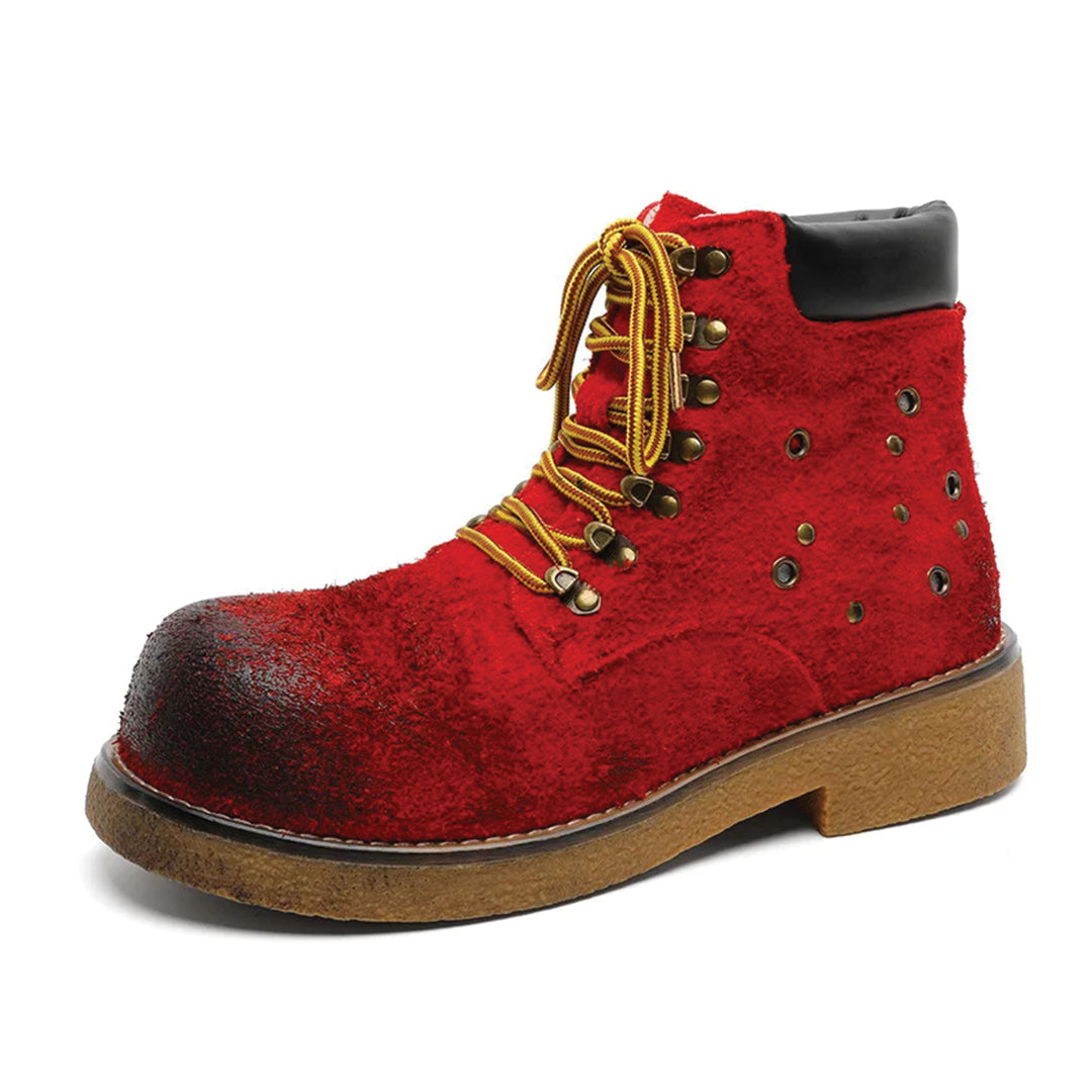 Havoc suede boot in burnished finish, ankle-height silhouette with cushioned collar for everyday wear