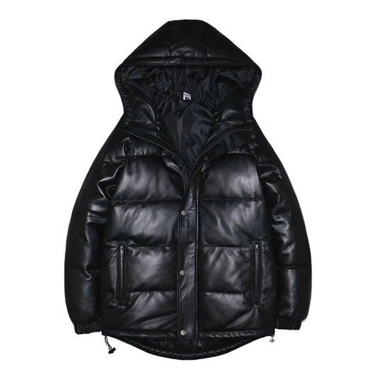 Solstice Leather Padded Coat - Wavlynn