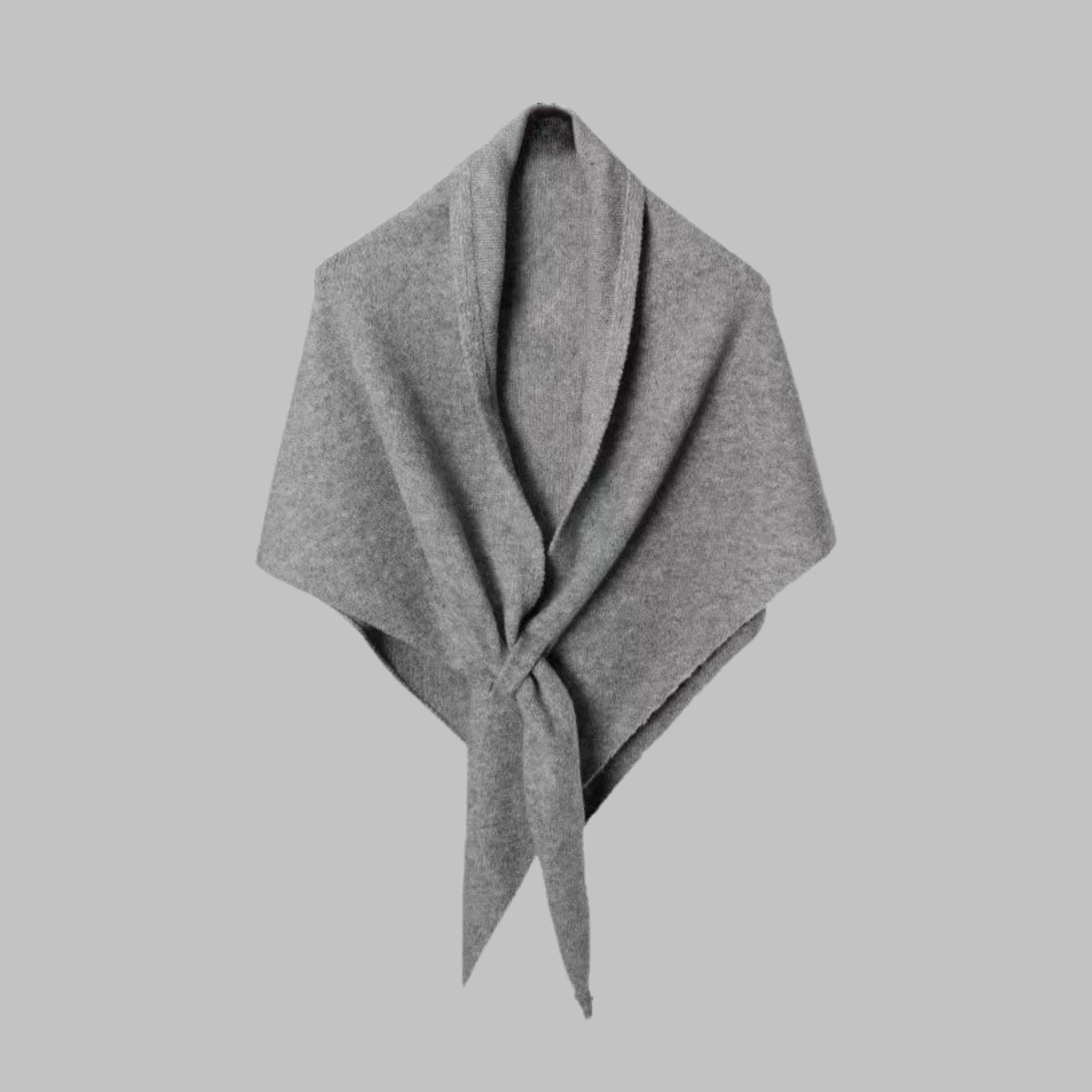 Classy soft triangle shawl wrap in neutral tone, lightweight elegant drape for versatile everyday wear