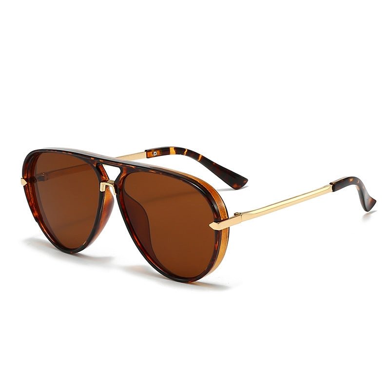 Westley 70s deadstock aviator sunglasses gradient lenses sculpted acetate frames gold metal arms