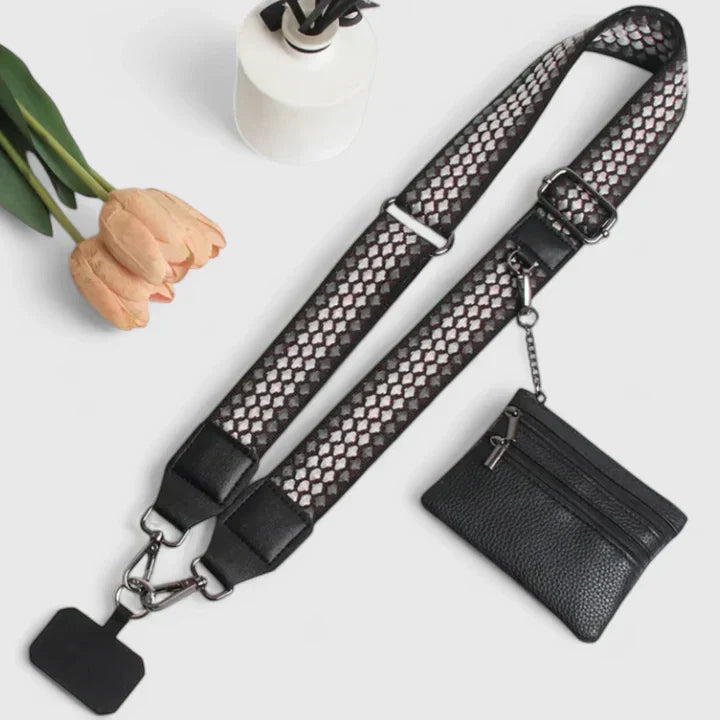 Delyora elegant phone holder bag with adjustable strap compact pocket hands-free crossbody accessory