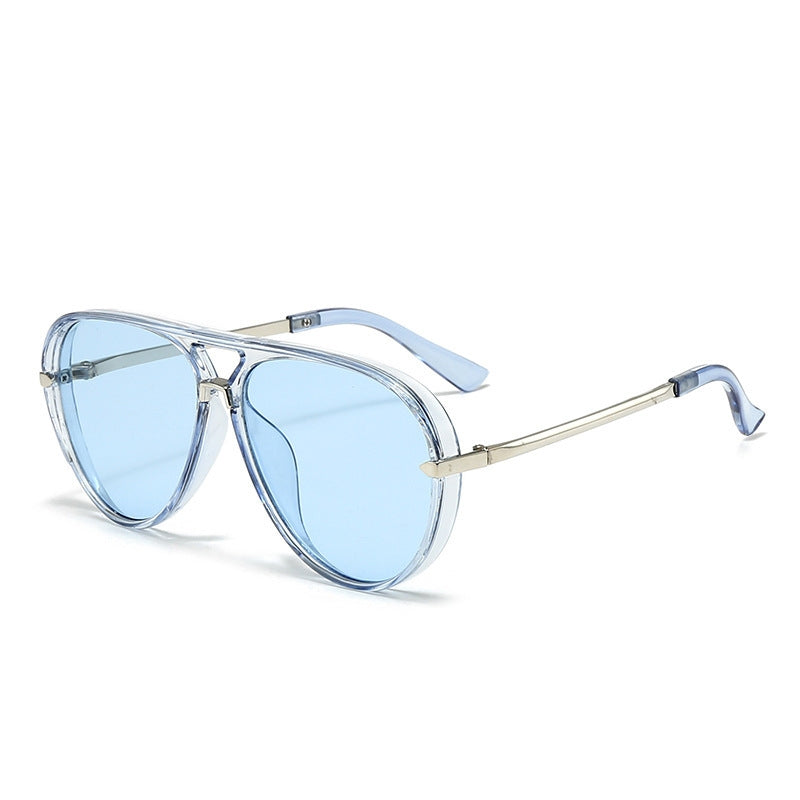 Westley 70s deadstock aviator sunglasses gradient lenses sculpted acetate frames gold metal arms UV protection