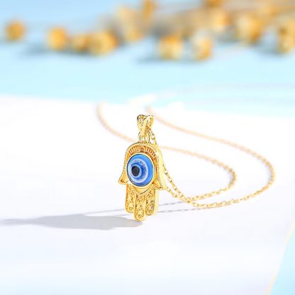 Fortuna Evil Eye 18K Gold Necklace - Wavlynn