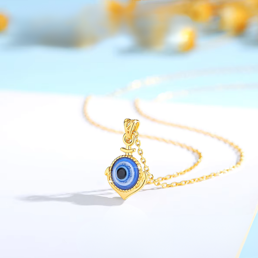 Celestial Eye 18K Gold Evil Eye Necklace - Wavlynn