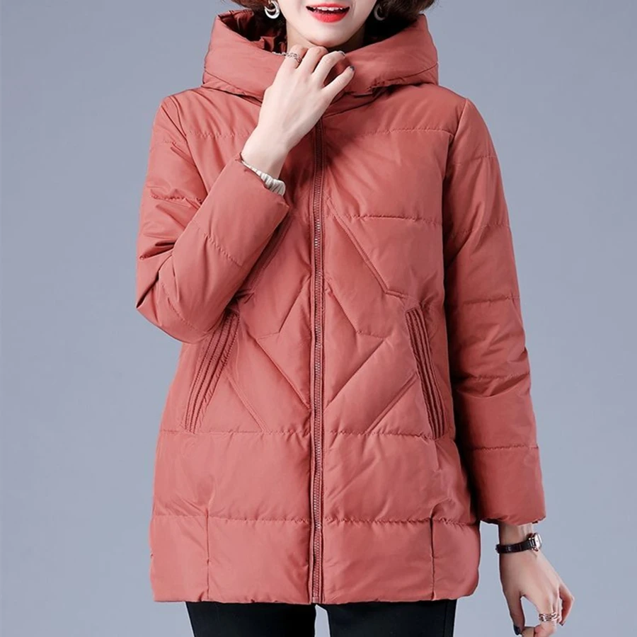 Women's Chloe cozy hooded winter jacket warm sleek silhouette cold weather essential by Wavlynn