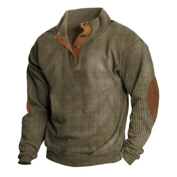 Men's patchwork hoodie jacket stand collar loose fit long sleeve sweatshirt casual streetwear
