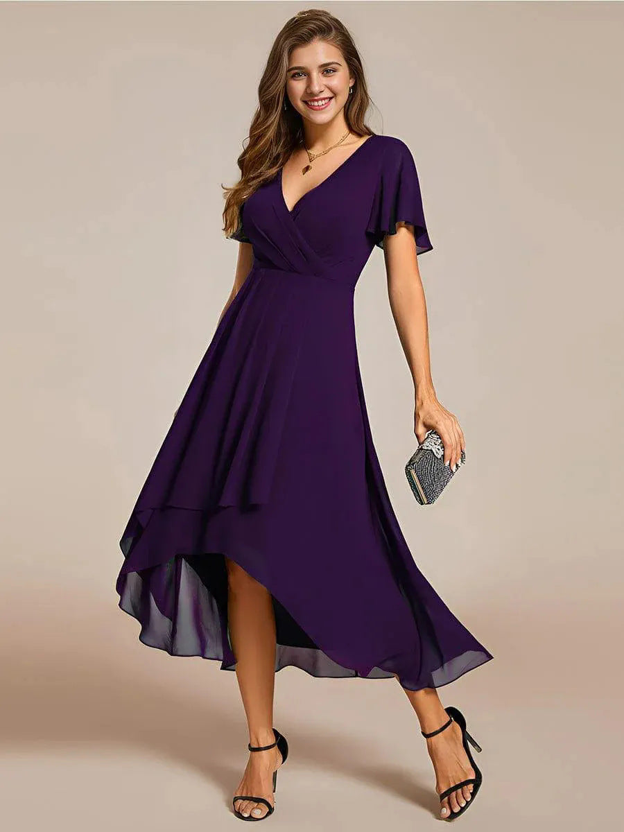 Morgan silk chiffon A-line dress high waist airy silhouette for weddings evening events