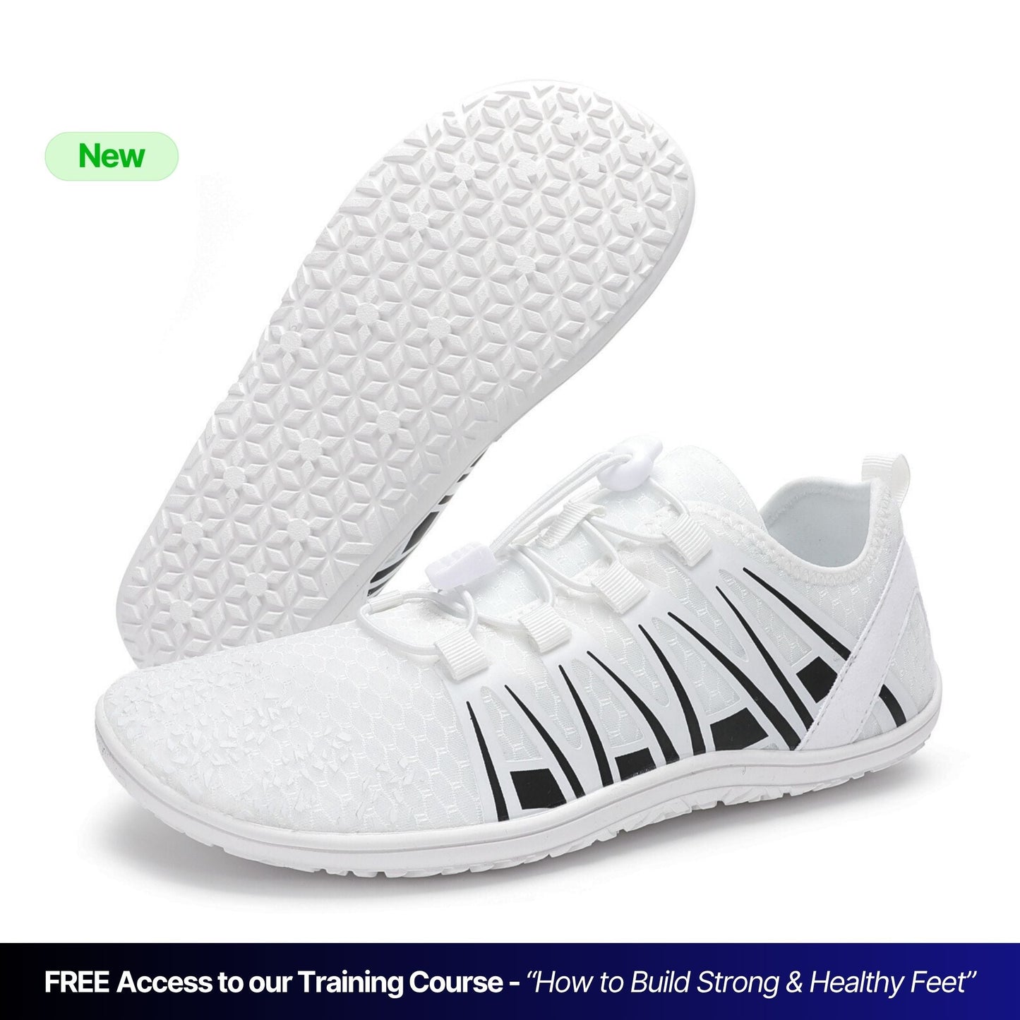 Flatline black minimalist barefoot training shoes with flexible knit upper for gym workouts