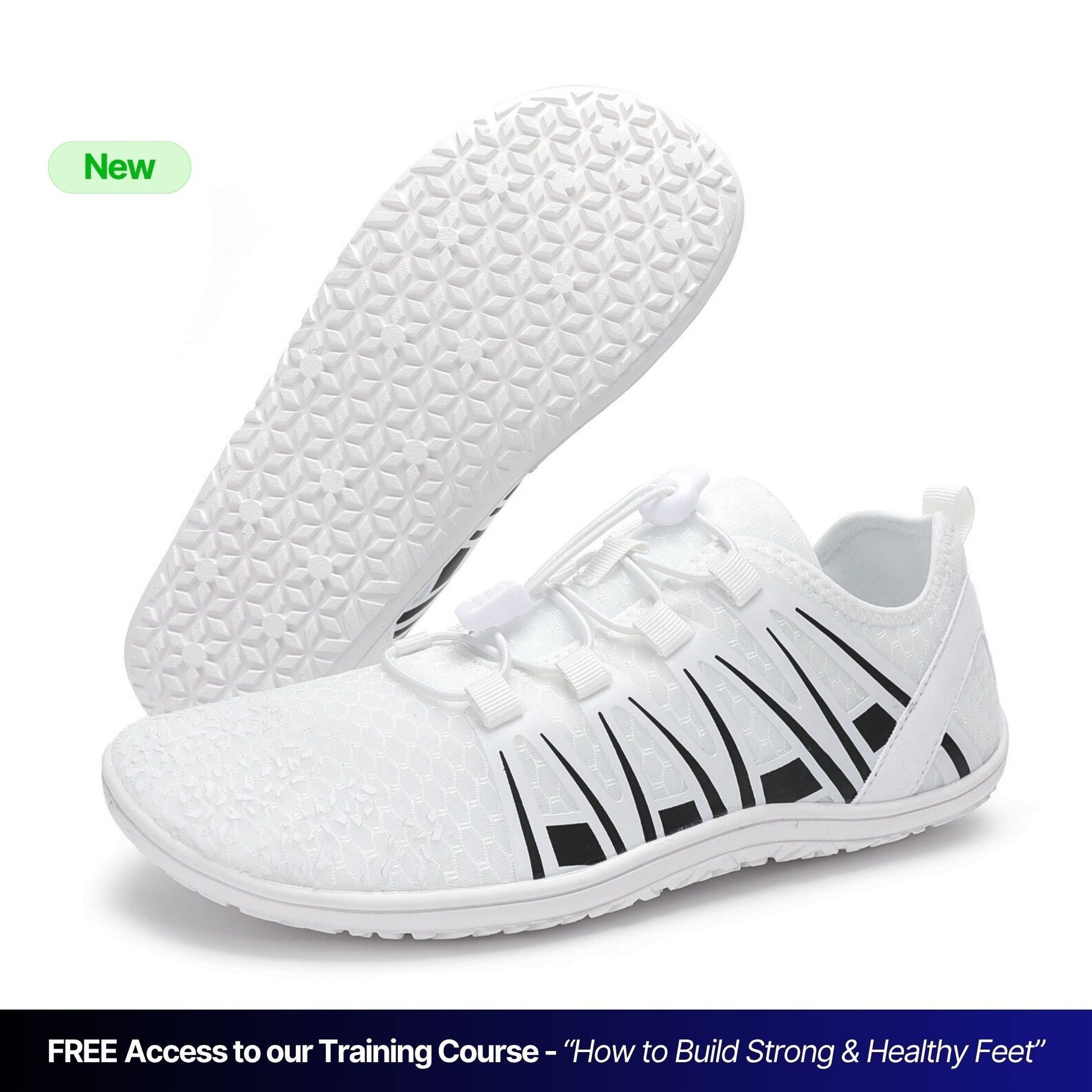 Flatline black minimalist barefoot training shoes with flexible knit upper for gym workouts