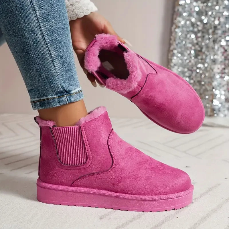 Becky solid color ankle short boots sleek streamlined silhouette leg-lengthening cut versatile style