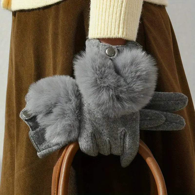 Evelyn Faux Fur Winter Gloves