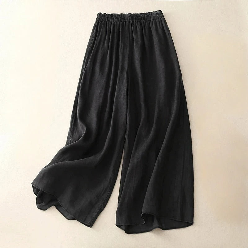 Nicole elegant loose waistband pants breathable flowing silhouette lightweight everyday style