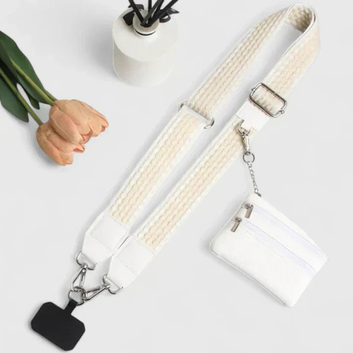 Delyora elegant crossbody phone holder bag with adjustable strap and compact pocket