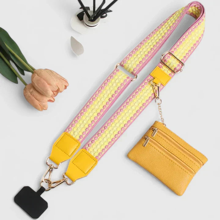 Delyora elegant phone holder bag adjustable strap compact pocket stylish travel accessory