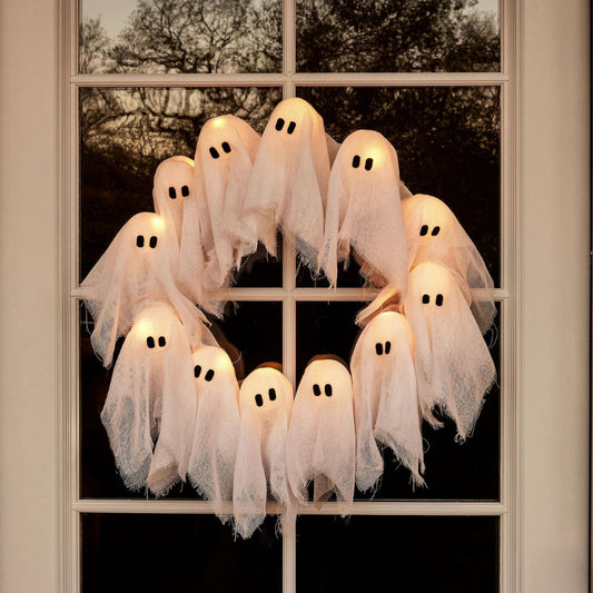 Lit Ghosts Wreath - Wavlynn