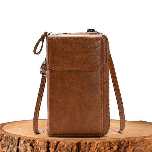 Ann - Vegan Leather Crossbody Wallet Bag - Wavlynn