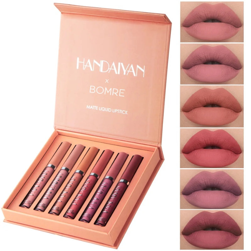 Lineage matte liquid lipstick set bold full-coverage pigment 12 shades weightless crease-free finish