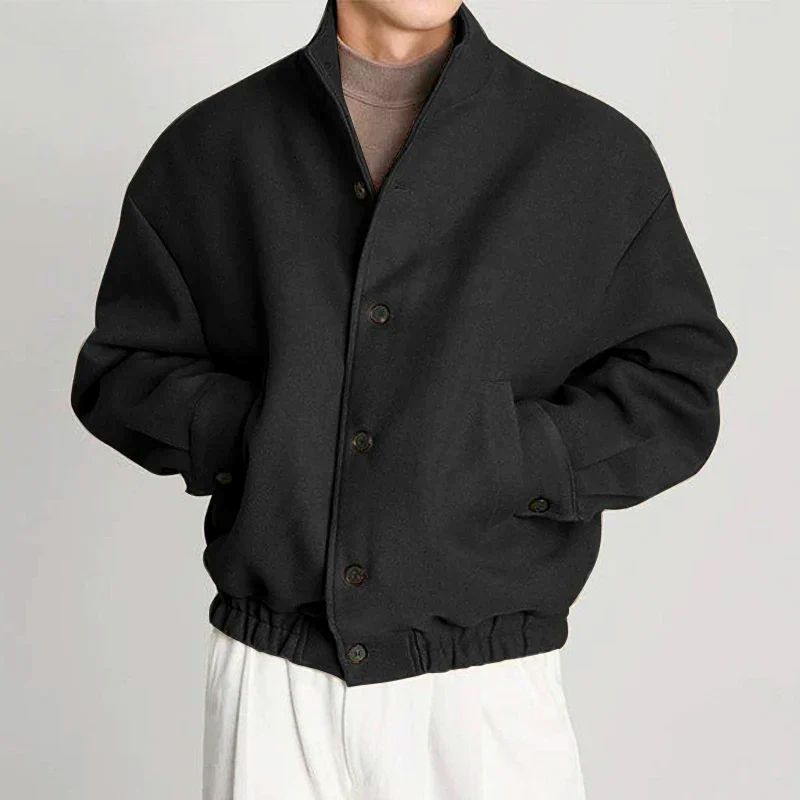 Fremont minimalist stand collar insulated jacket with soft-touch warmth for cold seasons