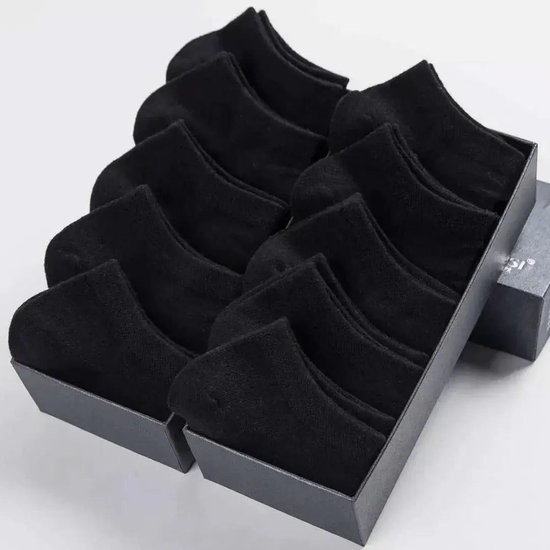 Men's no-show socks 5-pack ultra-thin breathable hidden cut everyday comfort inside shoes