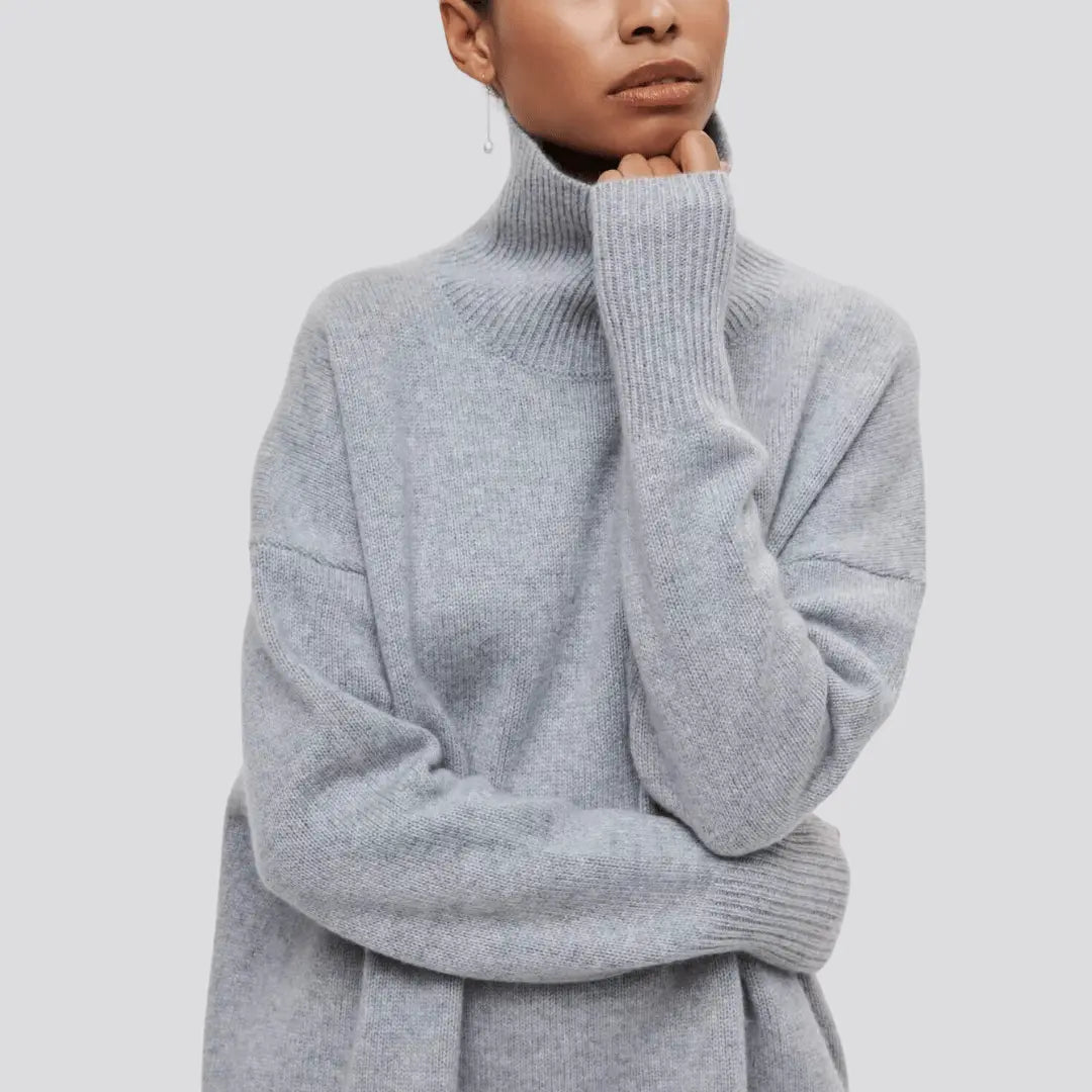 Camélia Picard ivory turtleneck sweater unisex luxury soft plush knit cozy elegant winter fashion