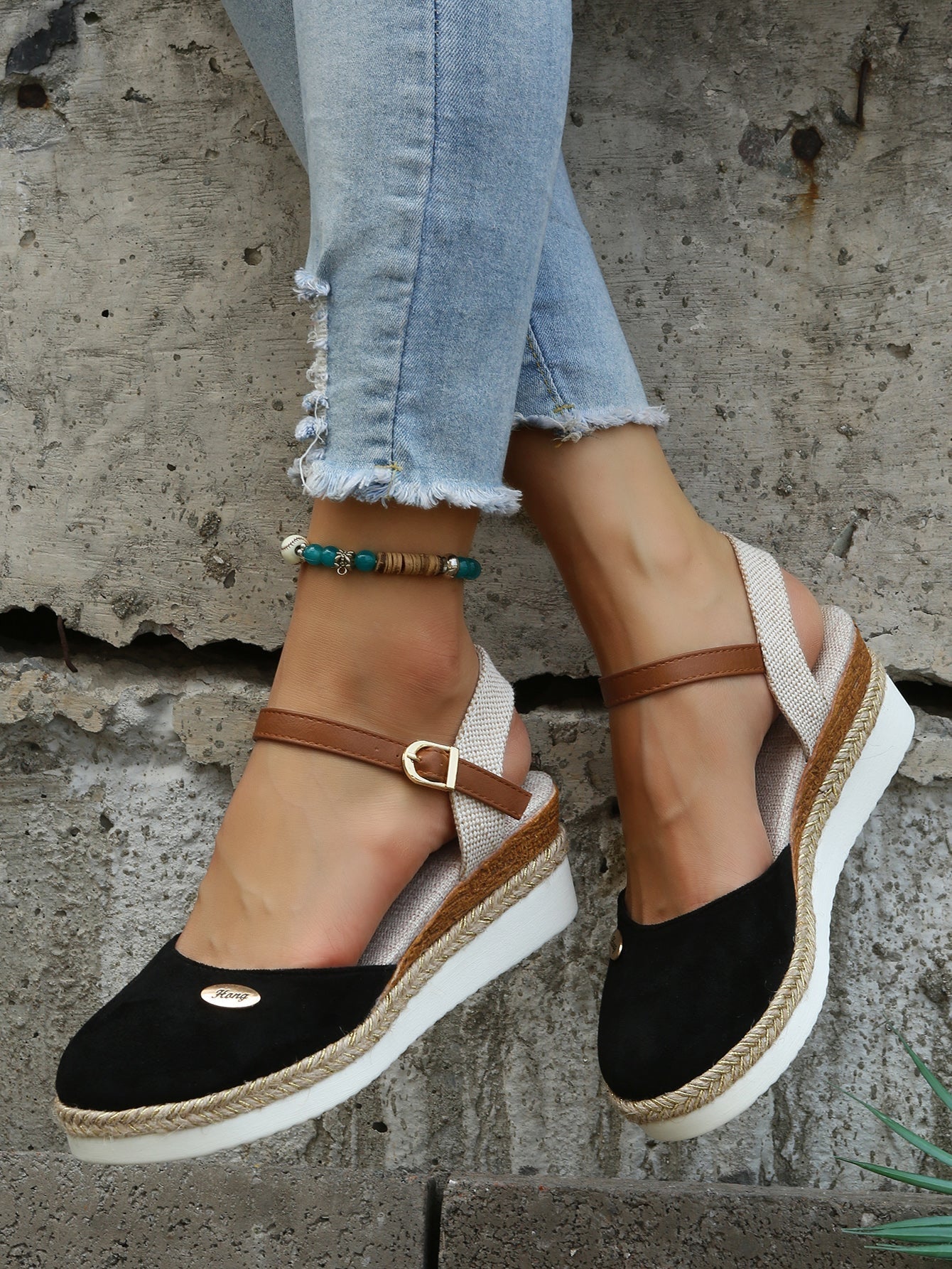 Women's comfort woven cushioned espadrille sandals Ruby in classic silhouette with supportive cushioning
