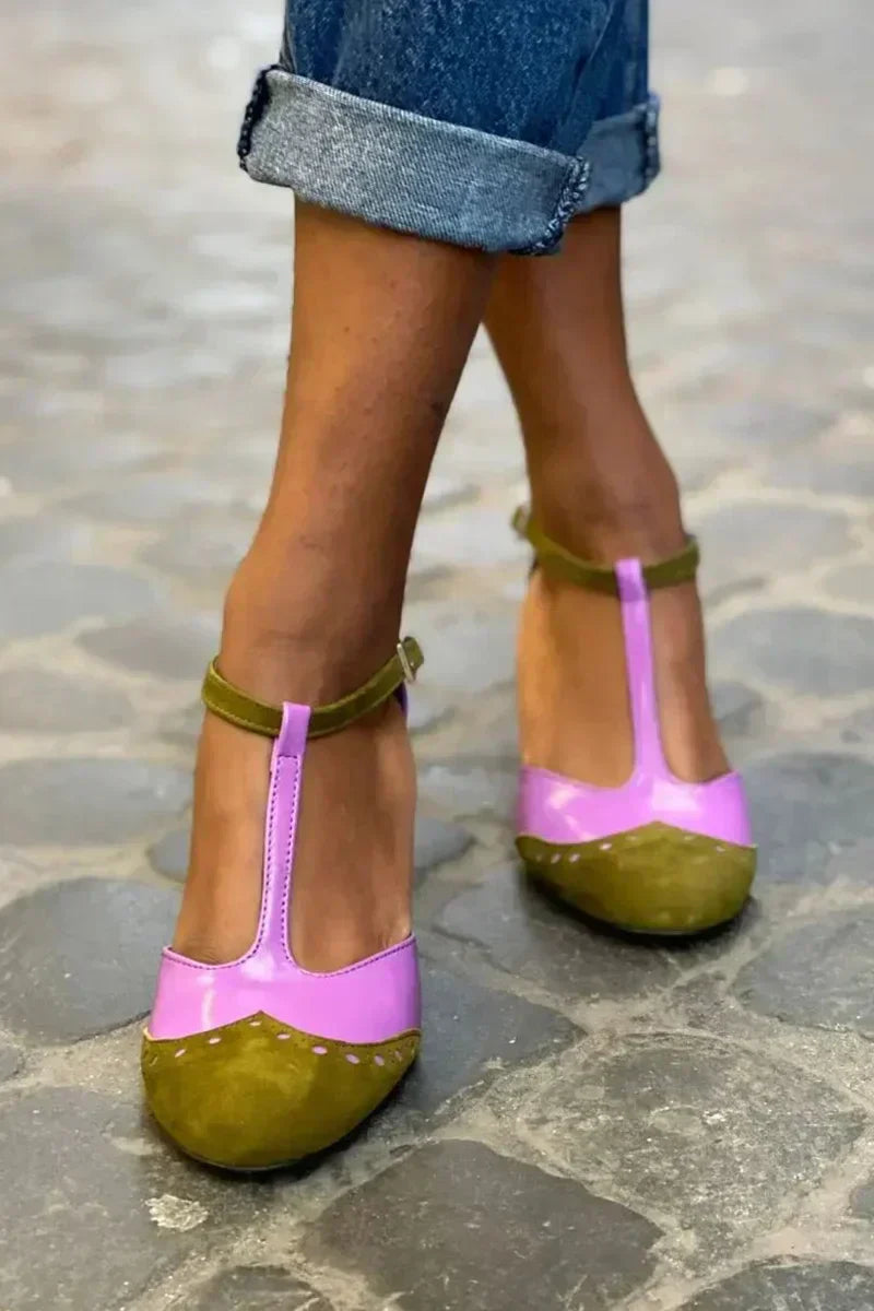 Darcy T-Bar sandals classic silhouette with elegant vintage-inspired strap for casual or dressy wear
