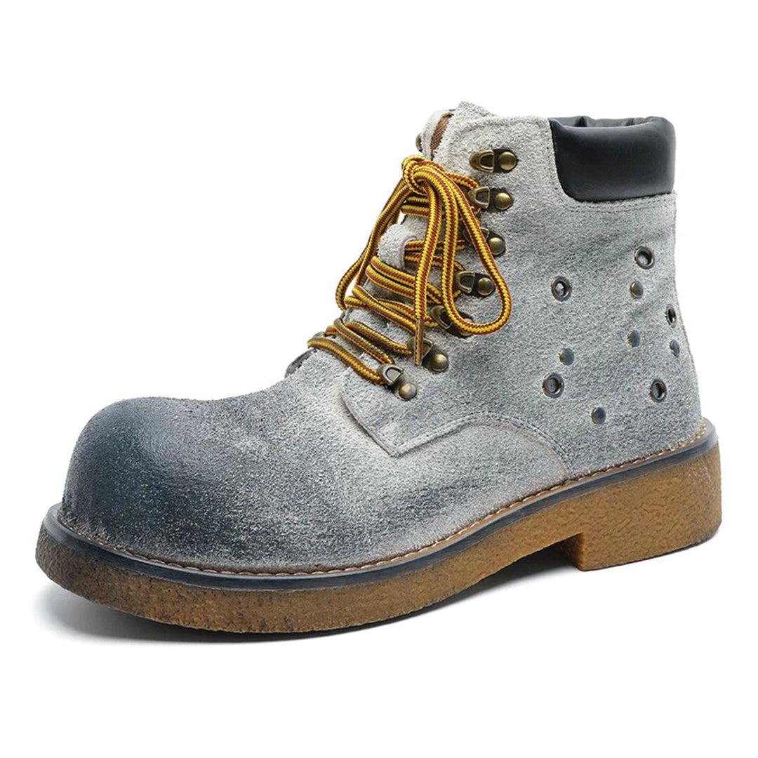 Havoc suede boot in burnished finish, ankle-height silhouette with cushioned collar for everyday wear