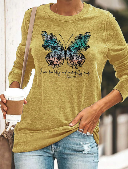 3D printed Christmas loose casual top with festive graphic print, relaxed fit holiday blouse