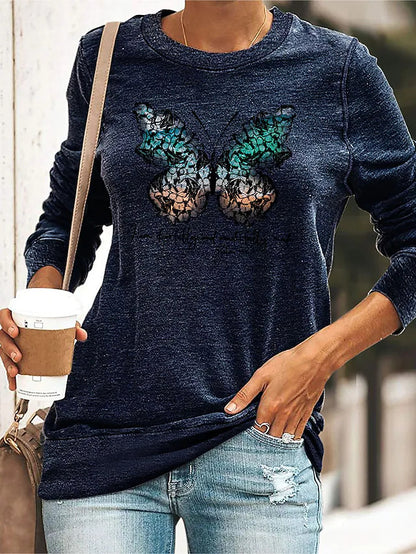 3D printed Christmas loose casual top with festive graphic print, relaxed fit holiday blouse