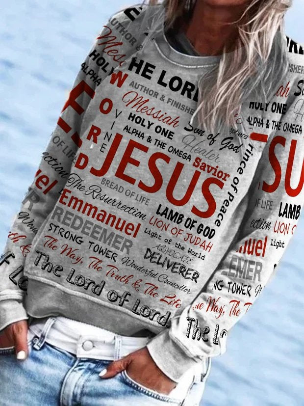 3D printed Christmas loose casual top with festive graphic print, relaxed fit holiday style