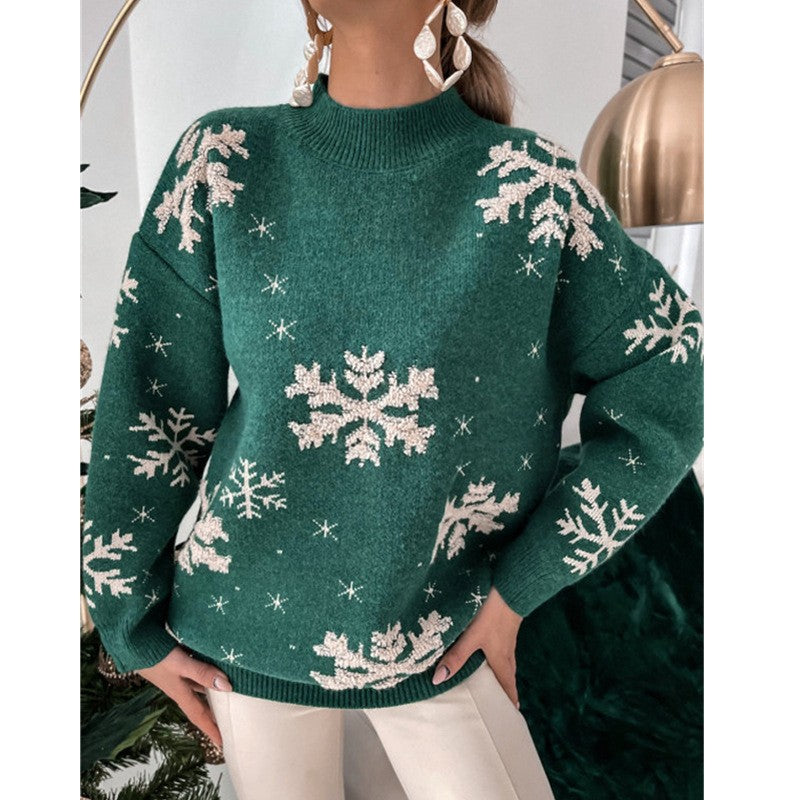 Festive red Christmas sweater with cozy knit pattern and holiday-themed graphic design