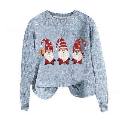 Festive Christmas crewneck sweatshirt in holiday colors, cozy relaxed fit with seasonal graphic print