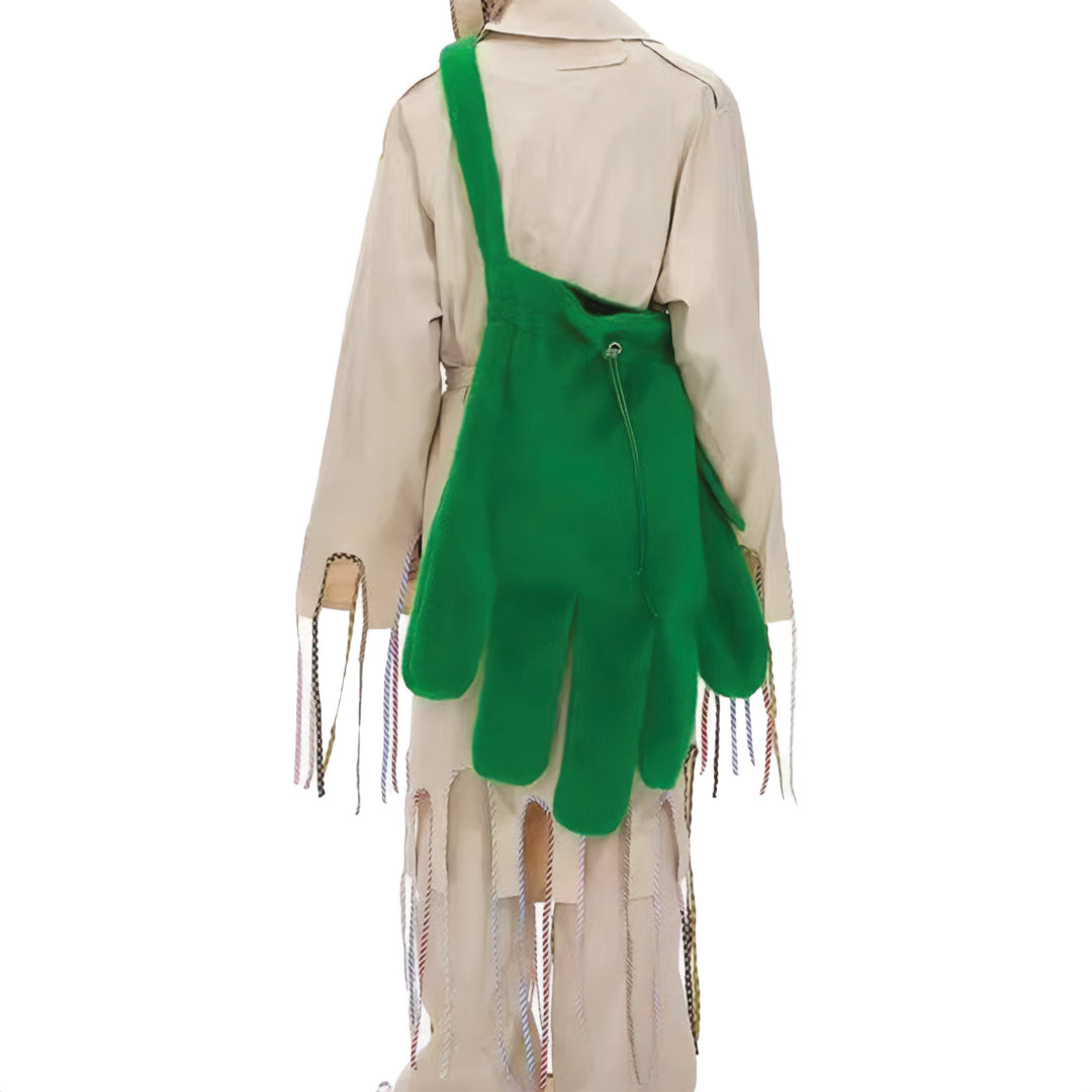 Wavlynn faux sherpa crossbody bag glove silhouette soft fleece laptop carrier playful white
