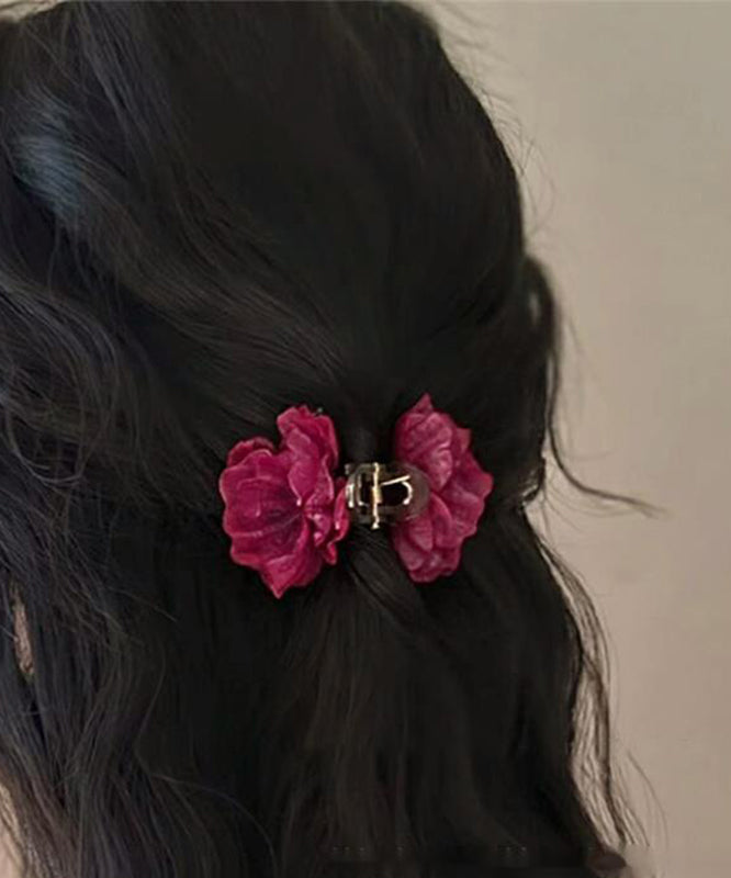 Nouvelle épingle à cheveux florale en métal rouge 2025 - Wavlynn