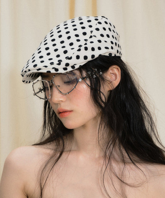Nouveau chapeau breton japonais à pois fins pour l'été 2025 - Wavlynn