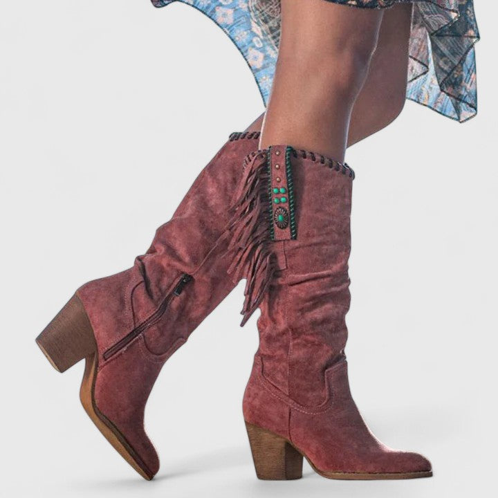 Zoey comfort women's boots in neutral tone, stylish low-heel design with comfort support and slim silhouette