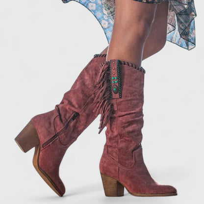 Zoey comfort women's boots in neutral tone, stylish low-heel design with comfort support and slim silhouette