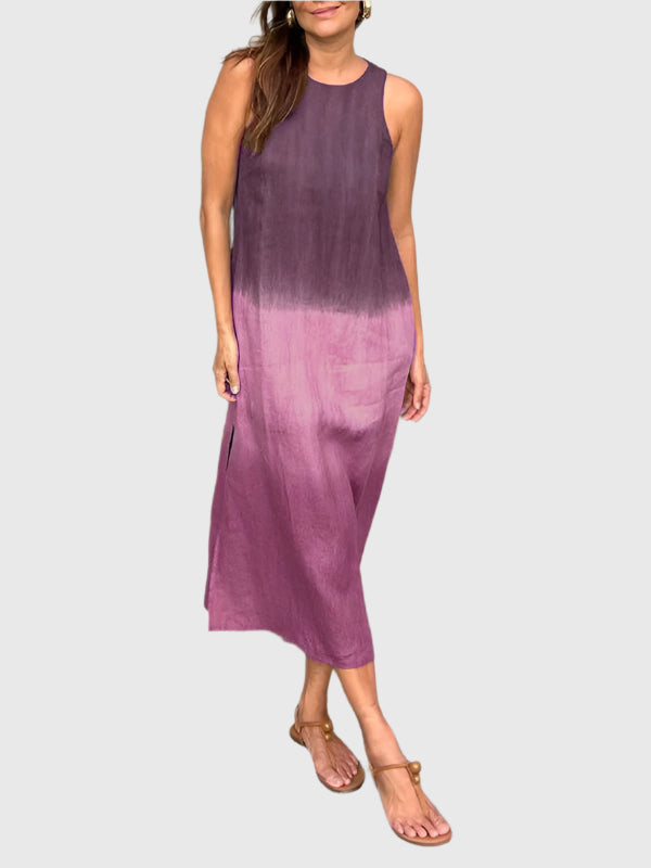 Terri-Lynn floral print dress earthy tones breezy drape flattering tummy-skimming silhouette