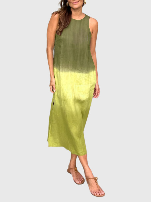 Terri-Lynn floral print dress earthy tones breezy drape flattering tummy-skimming silhouette